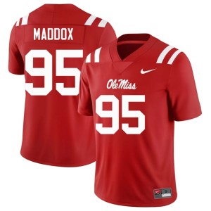 College Football #95 Hotty Toddy Alumni Red Andrew Maddox Men's Jerseys 227066-860