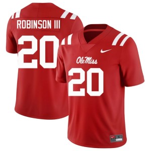 College Football Official Ole Miss Rebels Anthony Robinson III Red #20 Men Jerseys 712716-193
