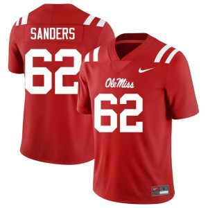 College Football Red Alumni #62 Ole Miss Mens Brycen Sanders Jerseys 398504-421