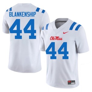 College Football Rebels White High School Caleb Blankenship Men #44 Jersey 584187-404