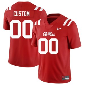 College Football #00 Custom Alumni Red Men's Rebels Jersey 988514-786