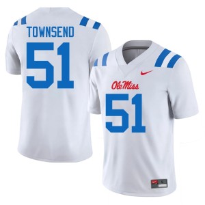 College Football Delano Townsend Alumni White Men's #51 UM Rebels Jerseys 370646-176