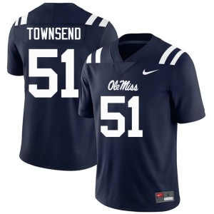 College Football #51 Delano Townsend UM Rebels Embroidery Mens Navy Jersey 308858-875