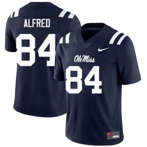 College Football Dillon Alfred Miss Rebels Mens Replica #84 Navy Jersey 316649-719