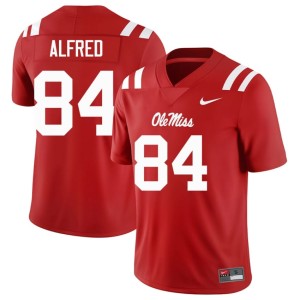 College Football Official Red #84 Men's Mississippi Dillon Alfred Jersey 701668-337