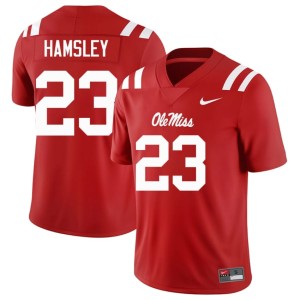 College Football #23 Red Official George Hamsley Ole Miss Rebels Men's Jersey 716498-406