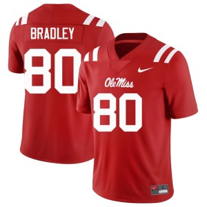 College Football University of Mississippi Hayden Bradley Men's Replica #80 Red Jersey 398472-329