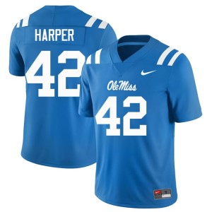 College Football High School #42 Jack Harper Hotty Toddy Powder Blue Men Jerseys 869090-439