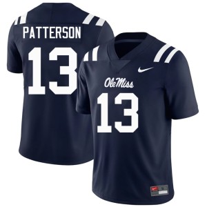 College Football Ole Miss Men Navy Official #13 Jack Patterson Jersey 636351-244