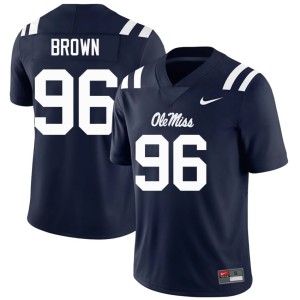College Football Men's Navy Jamarious Brown Alumni Mississippi Rebels #96 Jersey 884202-313