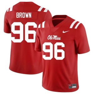 College Football 2025-26 Jamarious Brown Red Men's #96 UM Rebels Jerseys 476376-500