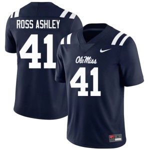 College Football Limited Men John Ross Ashley #41 Navy UM Rebels Jerseys 127331-903