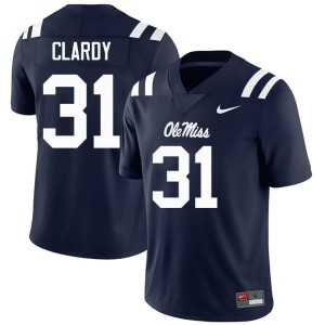 College Football Ladarian Clardy Ole Miss Navy #31 Men Game Jerseys 485449-434