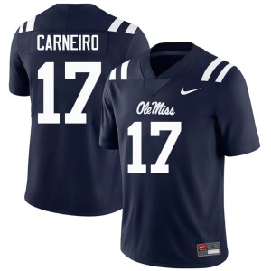 College Football High School Forward Rebels Men #17 Lucas Carneiro Navy Jersey 832344-406