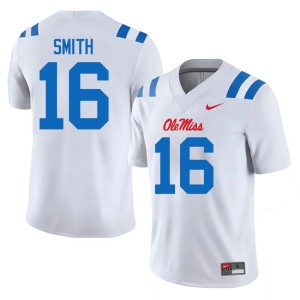College Football White Alumni Maealiuaki Smith #16 Mens Ole Miss Rebels Jersey 863133-747