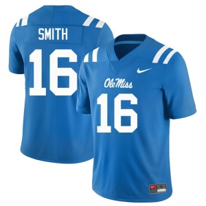 College Football Player Men's Rebels #16 Powder Blue Maealiuaki Smith Jersey 141292-710
