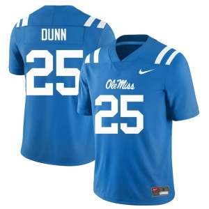 College Football #25 UM Rebels Maison Dunn Men's Stitched Powder Blue Jersey 586111-730