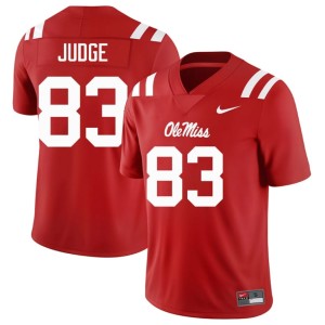 College Football #83 Ole Mississippi Rebels Sean Judge Game Men Red Jerseys 993101-585