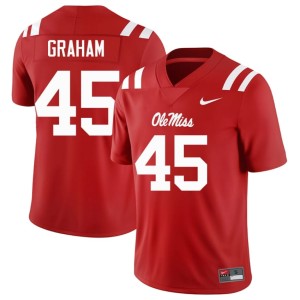 College Football Red Men #45 Ole Miss Talib Graham Stitched Jerseys 278599-815