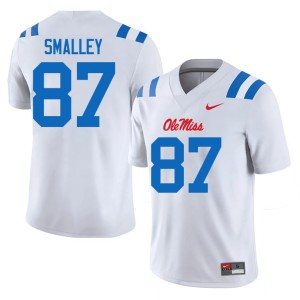 College Football Wyatt Smalley Forward Rebels Game White Men #87 Jerseys 274815-447