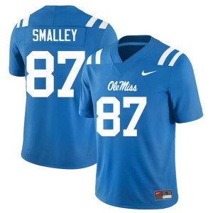 College Football #87 University of Mississippi Game Wyatt Smalley Powder Blue Mens Jerseys 205781-264