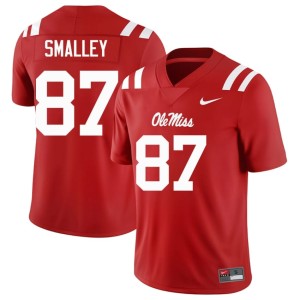 College Football Wyatt Smalley Mississippi Rebels Player Men's Red #87 Jerseys 950437-504