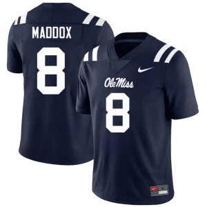 College Football Navy AJ Maddox #8 University of Mississippi High School Men Jerseys 597723-637