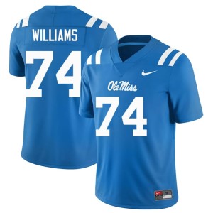 College Football Mens Mississippi Rebels Powder Blue #74 Ben Williams High School Jersey 266270-130