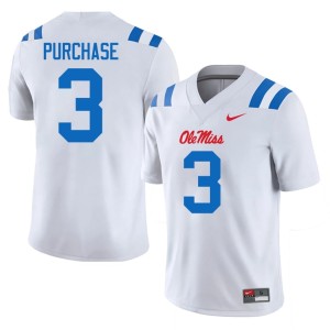 College Football Mens Limited White UM Rebels #3 Blake Purchase Jersey 660646-201