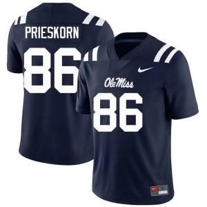College Football Navy Ole Miss #86 Men Brady Prieskorn High School Jerseys 628264-331