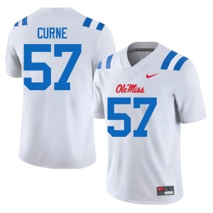College Football #57 White Miss Rebels Men Carius Curne NCAA Jerseys 956168-377
