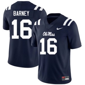 College Football #16 University Men's Dorian Barney Navy Rebels Jersey 324128-903