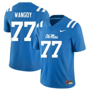 College Football Ole Miss Enoch Wangoy Powder Blue #77 Men 2025 Jersey 319102-758