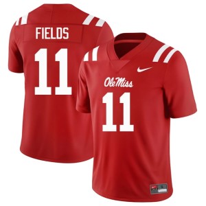 College Football Red Miss Rebels #11 Men's Horatio Fields 2025-26 Jerseys 549245-516