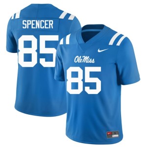 College Football Isaiah Spencer High School Powder Blue Men's Ole Miss Rebels #85 Jersey 137681-876