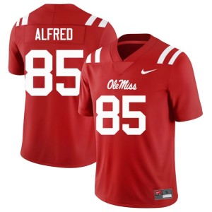 College Football Embroidery Red Men's #85 Isaiah Spencer University of Mississippi Jersey 522651-671
