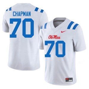 College Football Alumni Jalan Chapman White Men's Mississippi Rebels #70 Jersey 545199-308