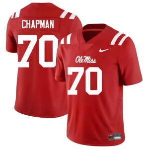 College Football Jalan Chapman Red Men's Mississippi Rebels #70 Game Jersey 479170-469
