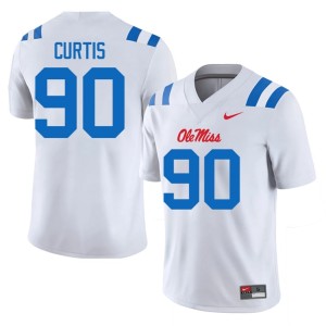 College Football White Forward Rebels Jayden Curtis Player #90 Mens Jerseys 397307-174