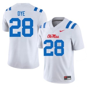 College Football University of Mississippi Joshua Dye #28 White Alumni Men's Jersey 786764-130