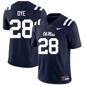 College Football Navy #28 Stitched Mississippi Rebels Joshua Dye Men Jerseys 735971-461