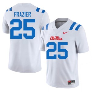 College Football White University of Mississippi #25 Makhi Frazier High School Mens Jersey 833776-859