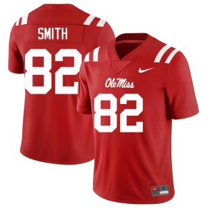 College Football Forward Rebels Red Michael Smith Mens #82 High School Jerseys 561204-354