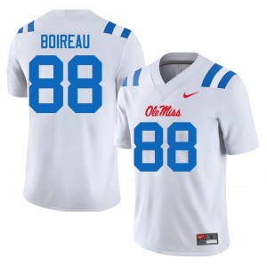 College Football Men's #88 Ole Mississippi Player Michai Boireau White Jerseys 370671-292