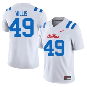 College Football Patrick Willis #49 White Alumni Men Hotty Toddy Jerseys 421247-307