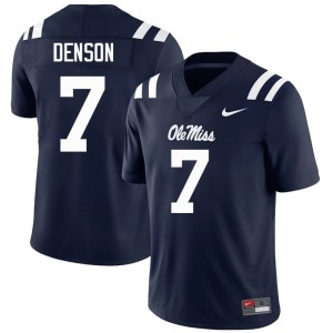 College Football Stitched Navy Men's Sharif Denson #7 Ole Miss Jerseys 811715-900