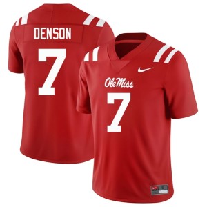College Football Sharif Denson Player Forward Rebels #7 Red Men Jerseys 938903-981