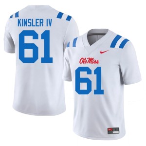 College Football White Tommy Kinsler IV #61 Replica Men Hotty Toddy Jersey 567477-390