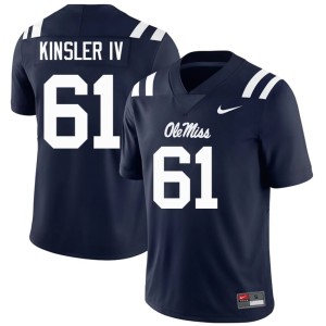 College Football Men Mississippi Navy #61 Limited Tommy Kinsler IV Jersey 830950-917