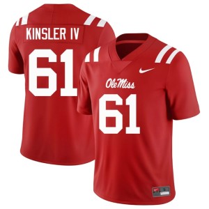College Football 2025-26 Mens Red Tommy Kinsler IV Mississippi #61 Jersey 967114-855